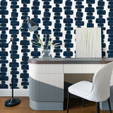 SG12902 geometric peel and stick wallpaper office from Stacy Garcia Home