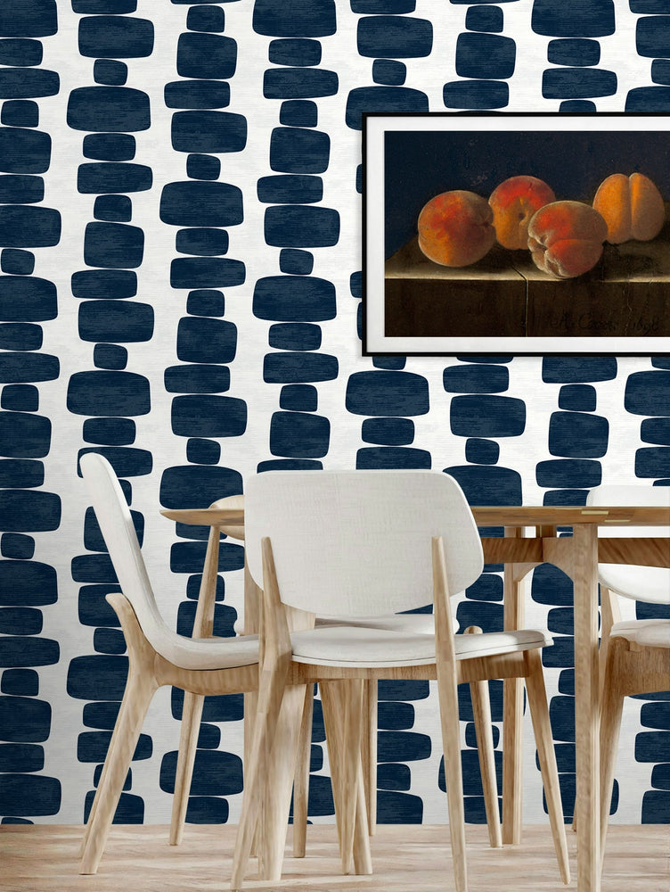 SG12902 geometric peel and stick wallpaper dining room from Stacy Garcia Home