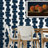 SG12902 geometric peel and stick wallpaper dining room from Stacy Garcia Home