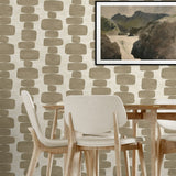 SG12907 geometric peel and stick wallpaper dining room from Stacy Garcia Home