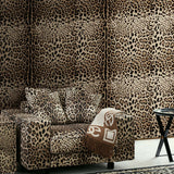 TCW007TCAI9UL003 leopard print textured vinyl wallpaper living room from Dolce & Gabbana