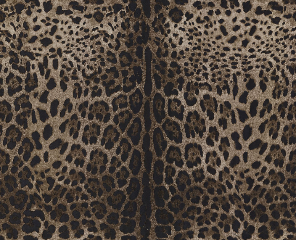 TCW007TCAI9UL003 leopard print textured vinyl wallpaper from Dolce & Gabbana