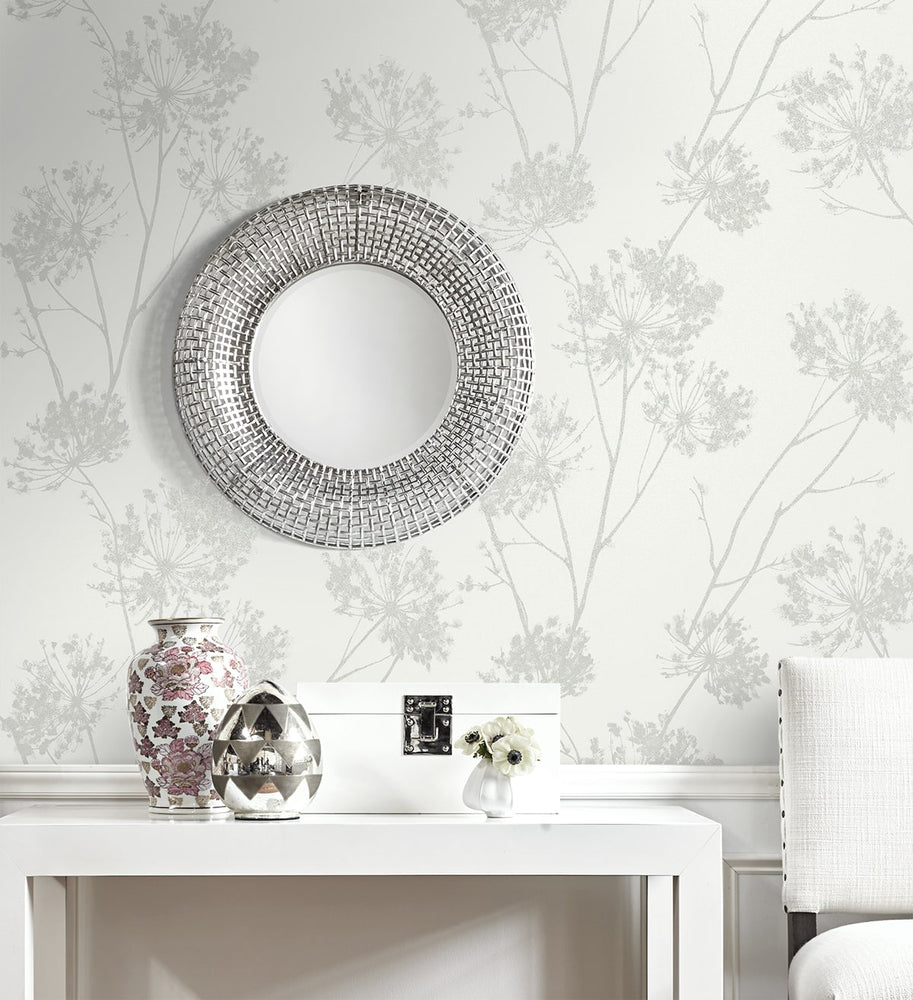 BD50200 botanical glass beaded wallpaper decor from Etten Studios