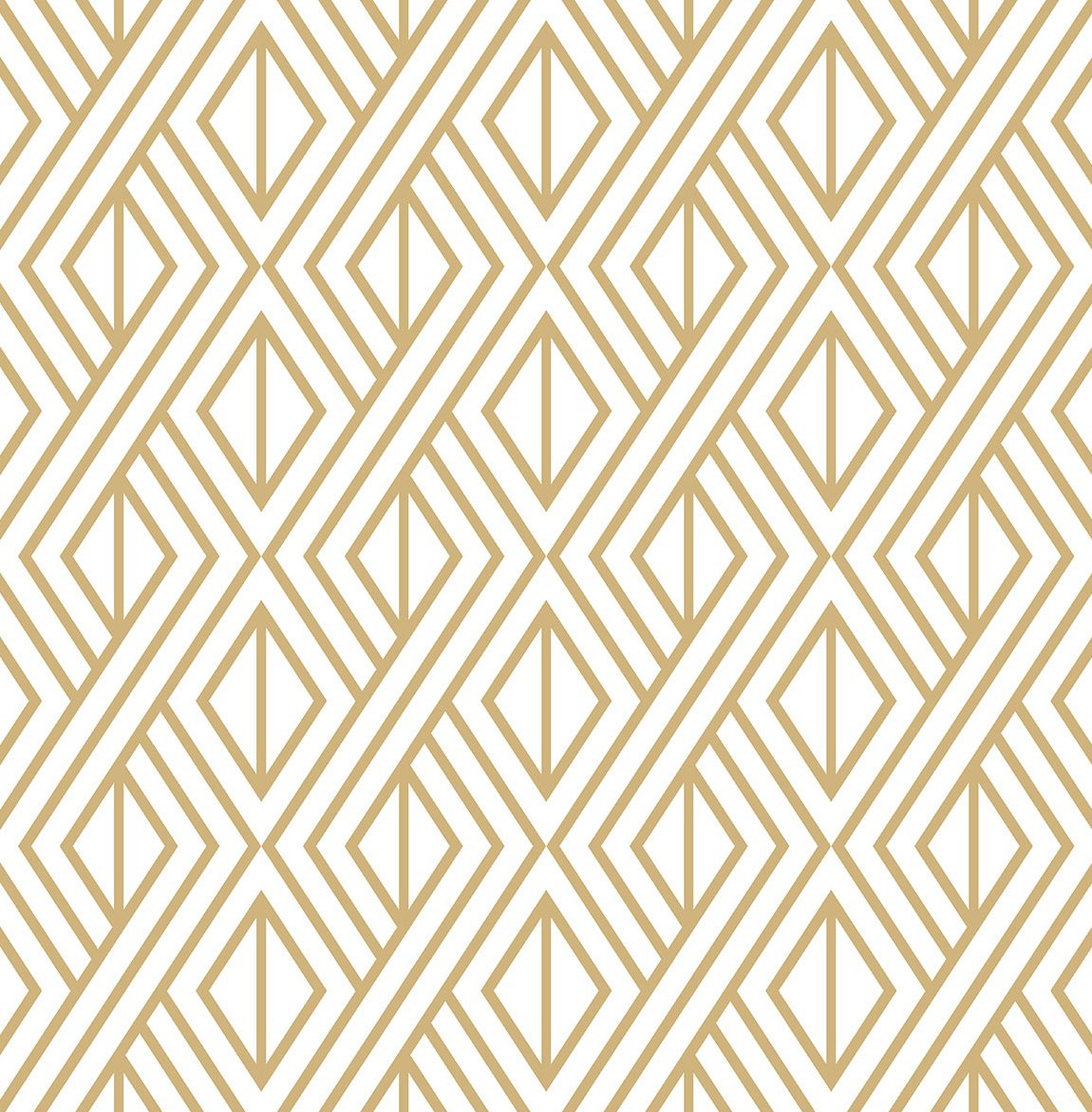 NextWall Diamond Geometric Peel & Stick Wallpaper - Gold