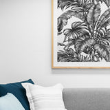 NW40400 palm jungle premium peel and stick removable wallpaper picture frame from NextWall
