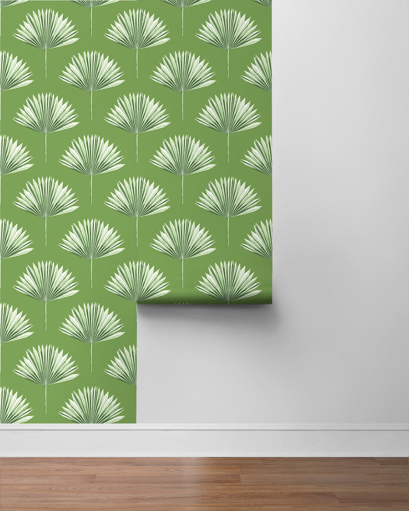 Palm leaf peel and stick wallpaper roll NW46504 from NextWall