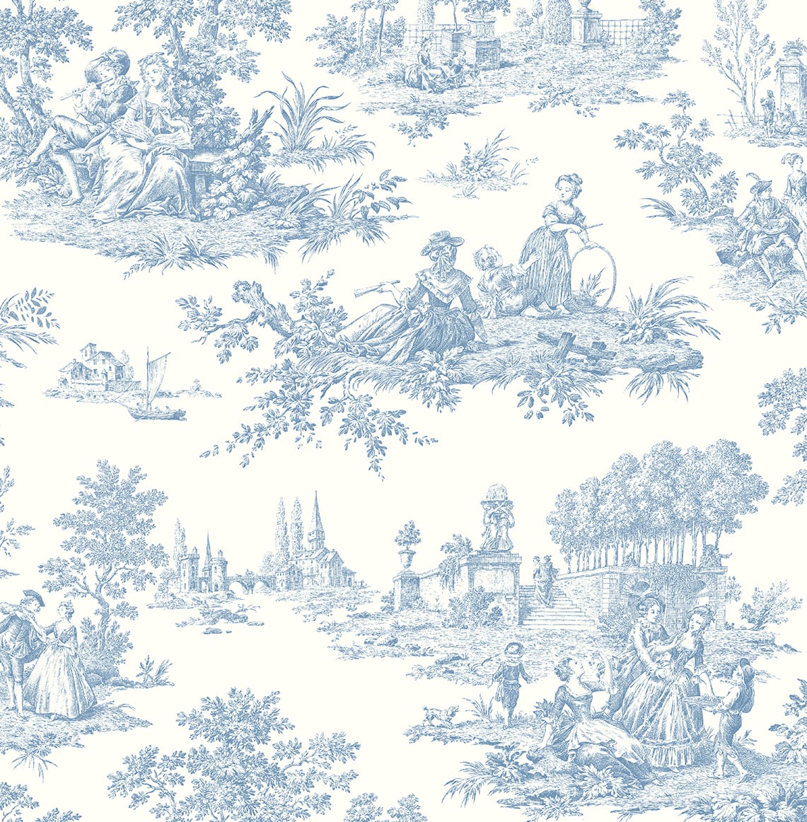 Medieval Blue Wrapping Paper Design – Chateau de Lalande