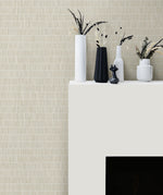 TC70000 fireplace blue grass band embossed vinyl wallpaper from the More Textures collection by Seabrook Designs